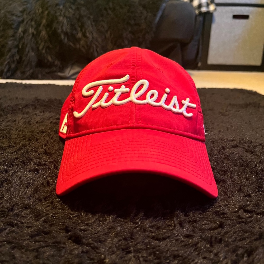 Titleist Red Adjustable Ball Cap - image 1